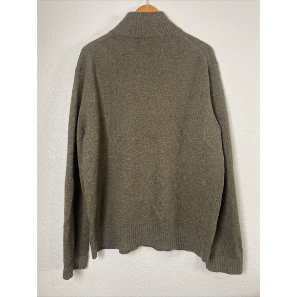 J.CREW Other - J Crew Mens Army Green 1/4 Zip Pullover 100% Lambs Wool Sweater Mock Neck Sz XL
